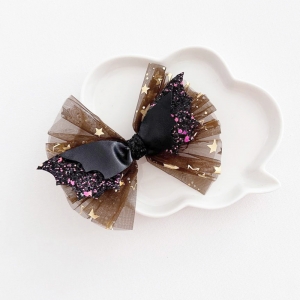 Girl Hair Clip Bow Bat Halloween (GHP6318)